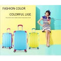 Color Blocking Youth Travel Trolley Suitcase Colorful ABS Luggage